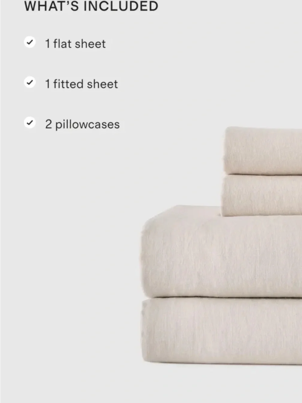 Quince European Linen Gingham Queen Sheet Set Blue Fog